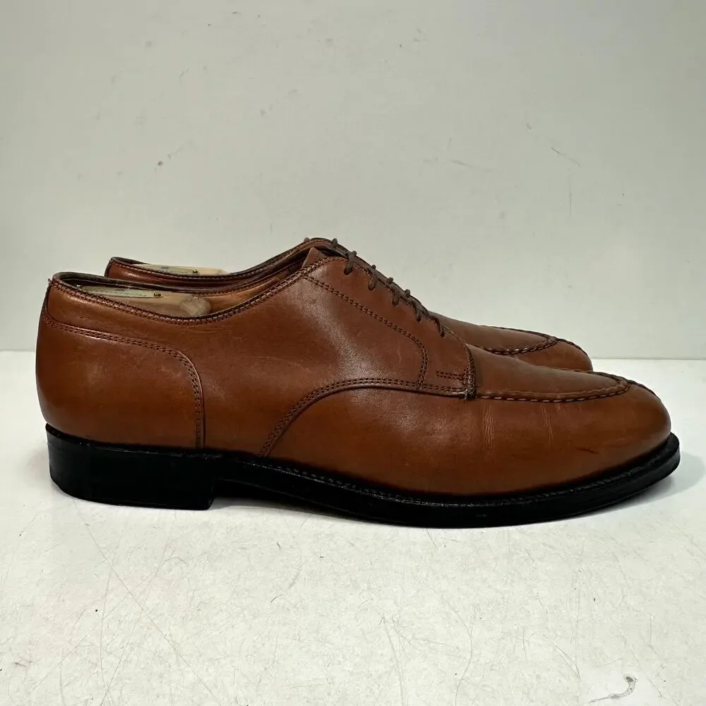 VERY GOOD Alden 962 Norwegian Front Blucher Burnished Tan Calf NST 10.5 Wide E